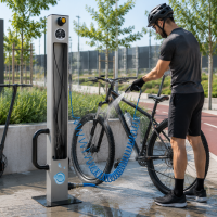 Estaciones de lavado para bicicletas y patinetes